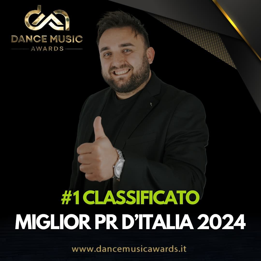 Giuseppe Fondacaro, #1 Miglior PR d'Italia 2024 ai Dance Music Awards
